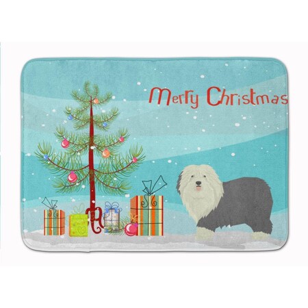 Carolines Treasures Old English Sheepdog Christmas Tree Machine Washable Memory Foam Mat CK3552RUG